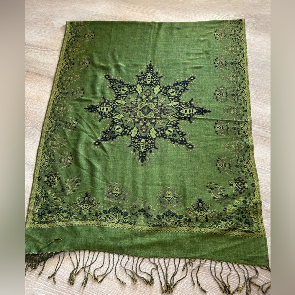 Gorgeous 100% Authentic Pashmina Reversible Patte… - image 2